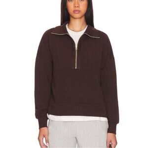 Varley Brown Half-Zip Sweatshirt